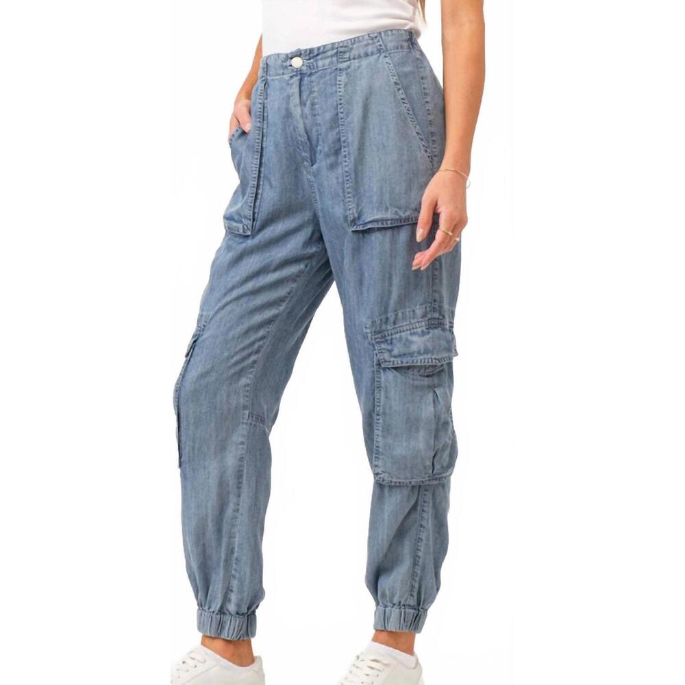 NEW DEAR JOHN DENIM sandy jogger pants in medium indigo - Picture 3 of 6